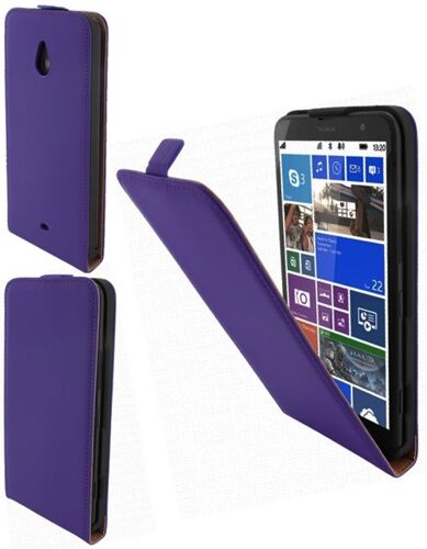 Etui Slim À Rabat Pour Nokia Lumia 1320 Violet Lisse Aspect Mat