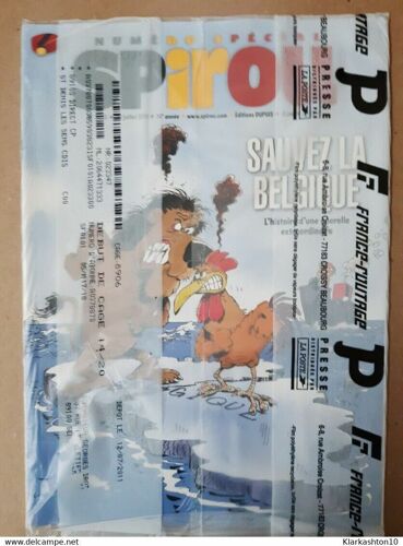 Spirou N3823 Autocollants Sauvez La Belgique 20 Juillet 2011 Neuf Emballé