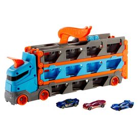 Hot Wheels - Super Transporteur Extensible - Véhicules De Rangement Et De Transport - Petite Voiture - 4 Ans Et +