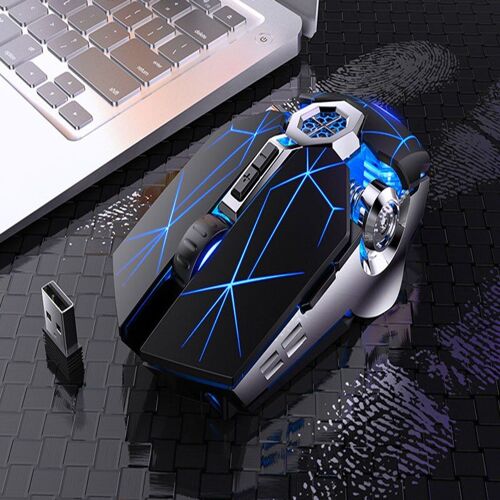Souris de jeu ergonomique et silencieuse, 1600DPI, rétroéclairée par LED, USB, pour ordinateur PC et Laptop Gamer