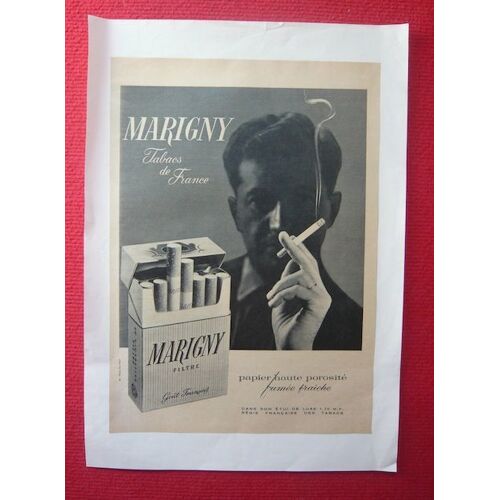 Affiche Publicité Marigny Tabacs De France (1960) 