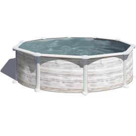 Piscine acier aspect bois Gré Groenland ø3 70 x h.1 32 m