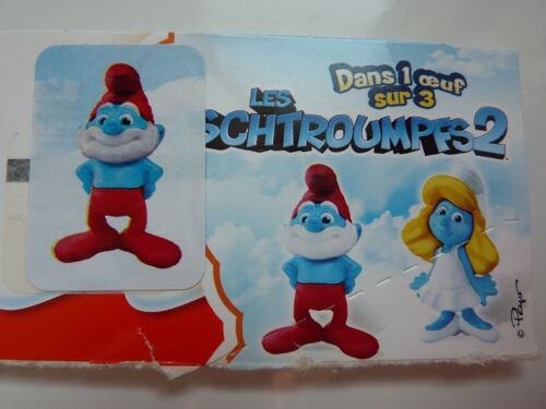 Autocollant Kinder Surprise 2013 - 2014 "Les Schtroumpfs 2" Série Ft Grand Schtroumpfs