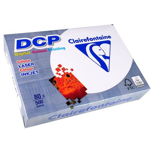 Clairefontaine Ramette 500 Feuilles Papier Dcp 80g A4 210x297 Mm Certifié Fsc  Blanc