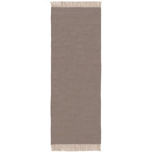 Tapis De Laine Liv Gris Clair 80x250 Cm - Tapis Nature