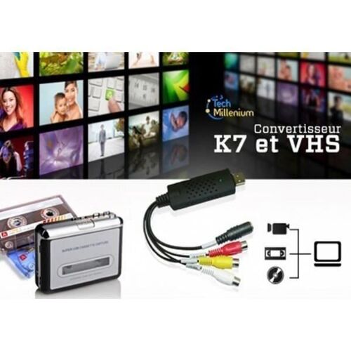 Enregistreur audio-vidéo vers USB 2.0 (RCA + SVHS) VHS DVD - Convertisseur Audio Vidéo USB 2.0
