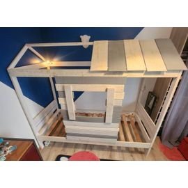 Lit Cabane + Matelas 90x190