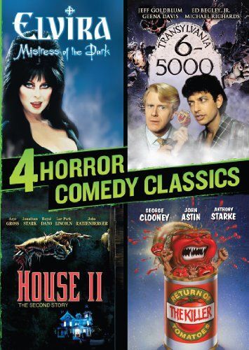 4 Horror Comedy Classics (Elvira / Transylvania 6 5000 / Return Of The Killer Tomatoes / House Ii)