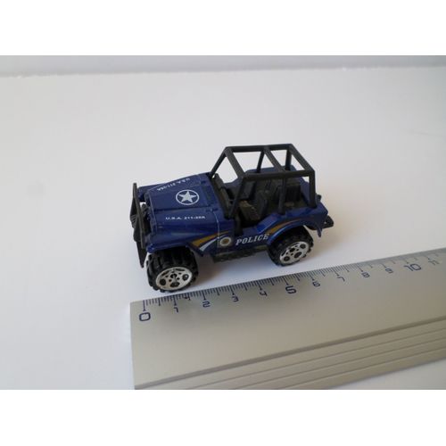 Jeep Police Modele Bleu Police Sur Flanc