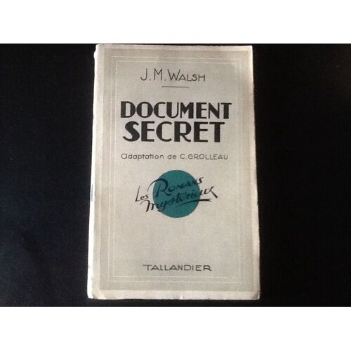Document Secret ("The King' Enemies") - Edition Originale (1948)