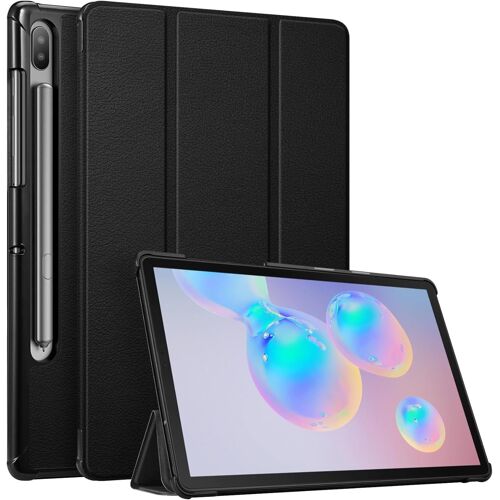 Coque pour Samsung Galaxy Tab S6 10.5"" 2019 SMT860/T865, Etui de Protection Support Charge sans Fil S Pen Housse Case Cover Mince avec Fonction de Sommeil/Reveil Automatique, Noir