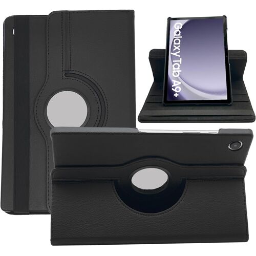 Étui De Protection Rotatif À 360° Pour Samsung Galaxy Tab A9 Plus A9+ 11"" 2023, Avec Fonction Support, Compatible Avec Tablette Samsung Smx210/X216/X218, Noir