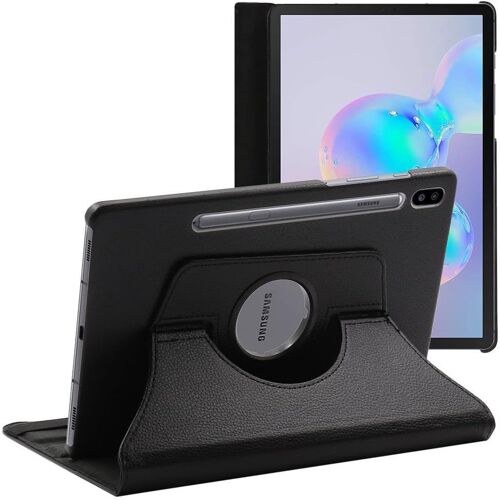 Coque Pour Samsung Galaxy Tab S6 10.5 T860/T865, Etui Rotatif 360, Housse Protection Pu Cuir, Noir