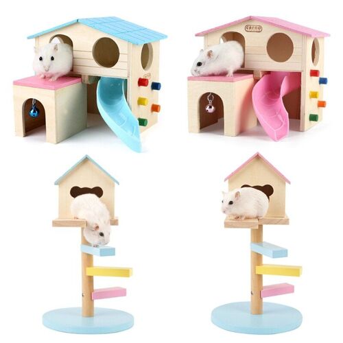 Maison De Hamster Pour L'exercice, Échelle Coulissante, Escalier, Cabane En Bois, Jouet Pour Animaux De Compagnie, Petit Jouet D'escalier