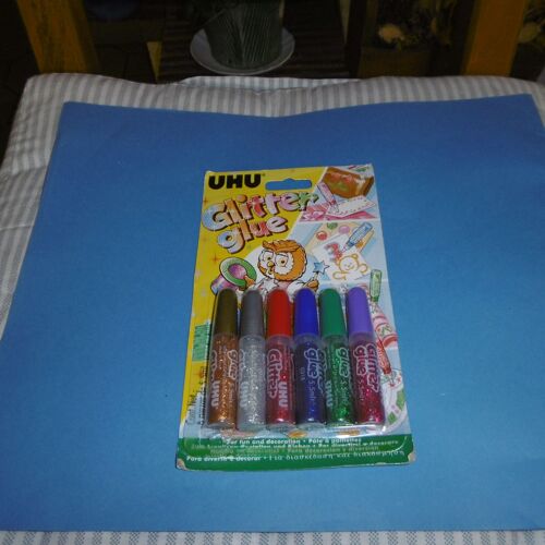 Pate A Paillettes Glitter Glue Uhu Blister De 6 Tubes De 5.5ml