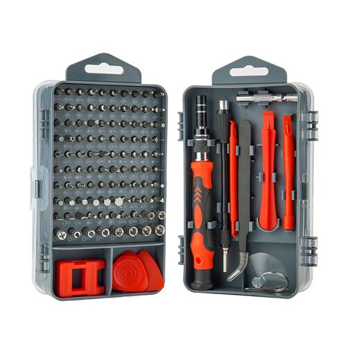 115 In1 Rouge - Jeu De Tournevis Torx De Précision, Jeu'embouts De Tournevis Multi Bits, Pince À Épiler, Outil De Réparation De Téléphones Portables Pour Ordinateur