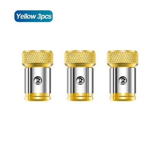 jaune 3pcs - Anneau de vis magnétique avec embout métallique, anneau de magnétisation solide, supports de vis magnétiques pour tournevis de /6.35mm, embouts puissants