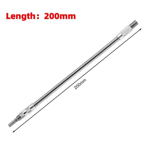 200 mm - Connecteur porte embout pour outil à arbre flexible, tournevis'extension, adaptateur de tournevis à douille, foret hexagonal
