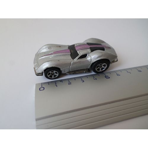 Chevrolet Coupe Modele Corvette Sting Ray Argente Bande Violette-Hot Wheels