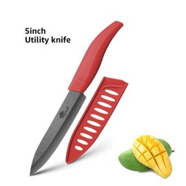 Couteau Rouge De 5 Pouces - Couteaux En Céramique, Chef, Zircone Noire Lame En Céramique, Couteau Unique Pour La Cuisine 4 Couleurs Manche Outils De Cuisine Japonaise