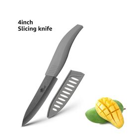 Couteau Gris De 4 Pouces - Couteaux En Céramique, Chef, Zircone Noire Lame En Céramique, Couteau Unique Pour La Cuisine 4 Couleurs Manche Outils De Cuisine Japonaise
