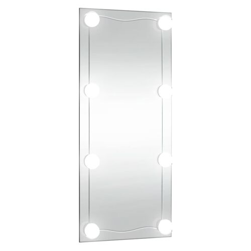 vidaXL Miroir mural avec lumières LED 50x100 cm verre rectangulaire