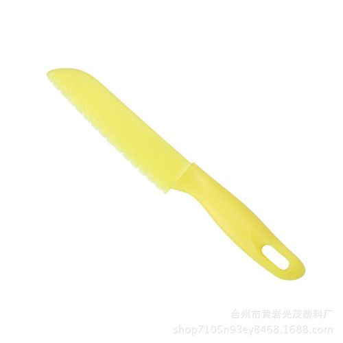 Jaune - Couteaux De Cuisine De Haute Qualité, Cuisson De La Laitue Manche En Plastique Couteau À Fruits Cuisson Sûre Dents De Scie Utilitaire Légumes Chef Pour Enfants