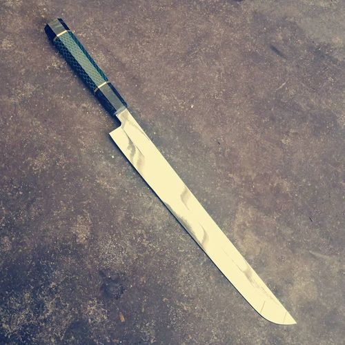 10 Inch - Couteau Sakimaru - Couteau Sashimi Vg10 Couteaux De Cuisine En Acier À Tranchant Unique, Jambon Sushi Cleaver Fish Kiritsuke Sakimaru Yanagiba