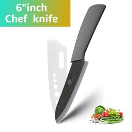 6 Pouces Gris - Ensemble De Couteaux En Céramique, Couteau De Chef Utilitaire Pour Trancher Les Fruits, Couteau De Cuisine Tranchant En Zircone Noire Antirouille Avec Gaine