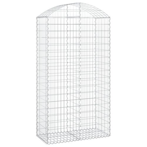 Vidaxl Panier De Gabions Arqué 100x50x180/200 Cm Fer Galvanisé