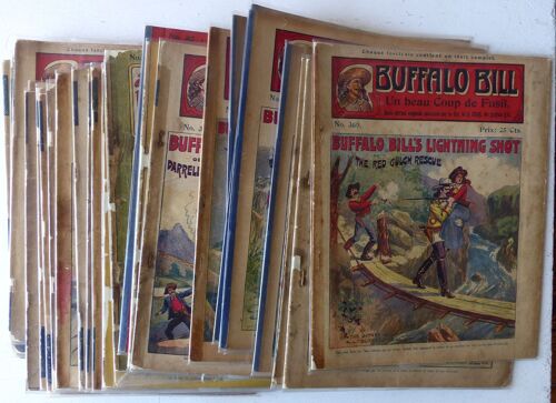 Lot De 28 N° De La Série Les Aventures De Buffalo Bill (Éditions A. Eichler, 1907-1914), Aventures Du Far West (Fascicules Populaires)