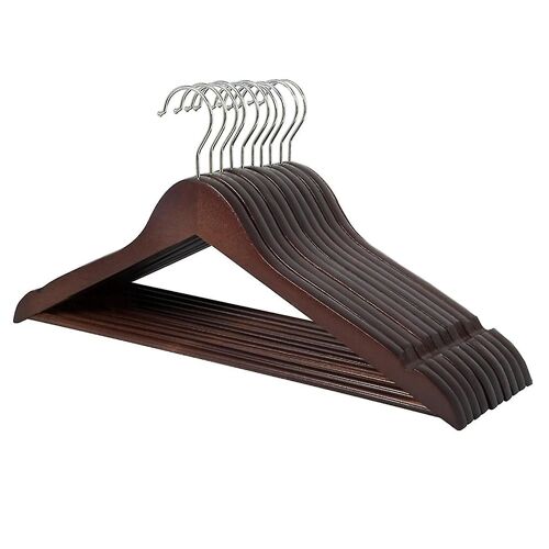 Cintre à vêtements en bois massif pour un usage domestique, cintre à vêtements de costume en bois de base Porte-vêtements en bois suspendu