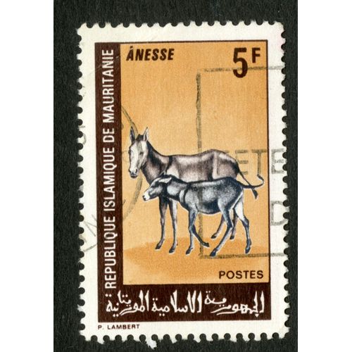 Timbre Oblitéré République Islamique De Mauretanie, Anesse, 5 F, Postes, Lambert