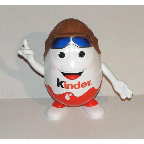 Figurine Oeuf Kinder Mascotte Articulé Pilote D'avion 25 Cm