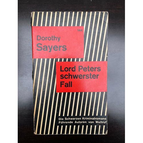 Dorothy Sayers Lord Peters Schwerster Fall Alfred Scherz Verlag