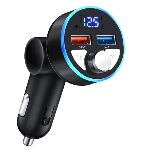 Lecteur Mp3 Avec Double Chargeur Usb Pour Voiture, Support Étendu, Lecteur De Musique U Disque, Bluetooth 5.0, Transmetteur Fm Mains Libres, Allume-Cigare
