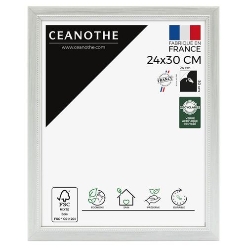 Cadre photo Perle gris clair 24x30 cm