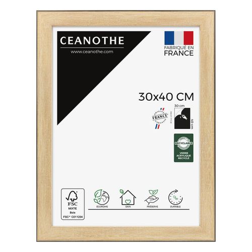 Cadre photo Newton bois noir 30x40 cm