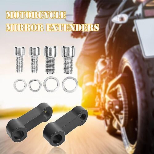 Qx 2x Universal Motorcycle Side Rearview Mirror Risers Extenders Aluminum Adapters Applicable Most Motorcycles On The Market