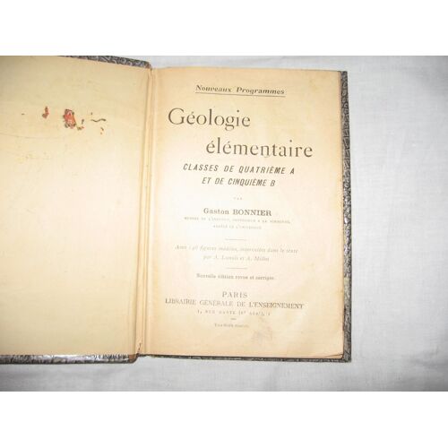 Géologie Élémentaire Quatrième A Et Cinquième B