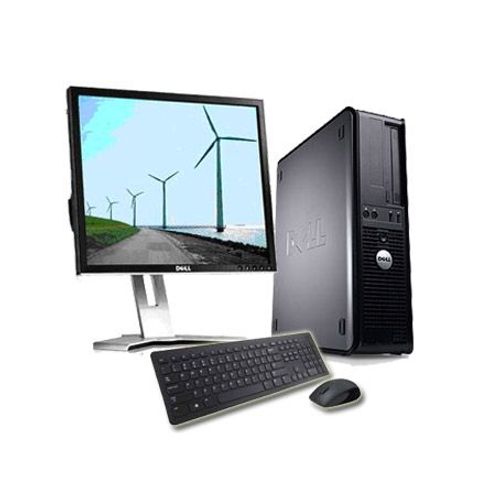 Dell Optiplex 780 Desktop + Ecran 17' - Intel Core Duo E5300 / 2.60 GHz - RAM 2 Go - HDD 160 Go - DVD - GigaBit Ethernet - Windows 7 Professionnel