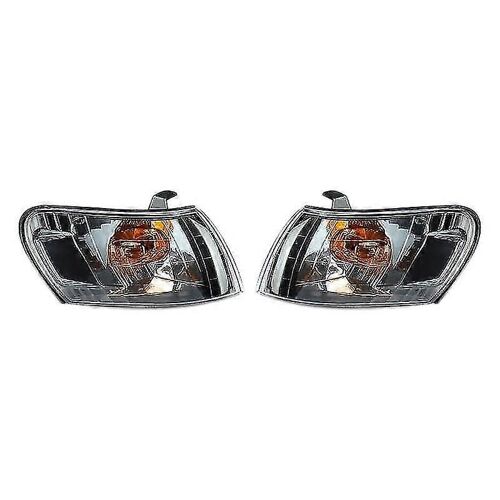 2pcs Car Front Lamp Lights Lens Black For Ae100 E100 Ae101 1993-1997 Signal Lamp No Wire Harness