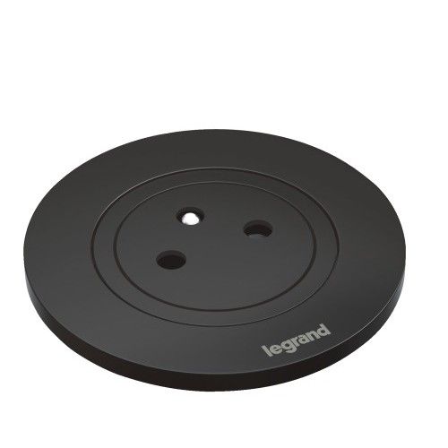 Prise encastrée 1PC 2P+T - noir - INCARA? Disq 60 LEGRAND