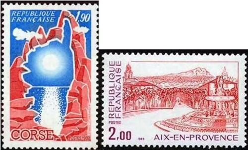 France 1982, Très Beaux Timbres Neufs** Luxe Yvert 2193, Aix En Provence Et 2197 La Corse.