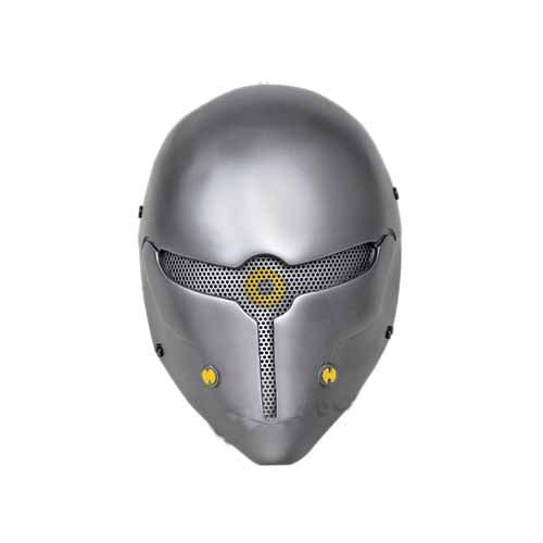 Masque De Protection Pour Airsoft, Paintball, Coloris Gris, En Forme De Tête De Robot, Matériel De Professionnel, Matière En Fibre De Verre, Confortable Et Ajustable Pour Le Visage.