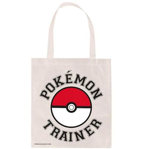 Sac Transport / Voyage / Shopping Beige Avec Anse En Coton Organic Pokemon Trainer 6351 / Tba0041