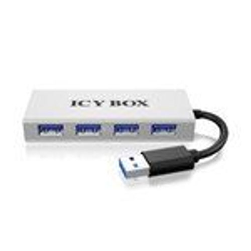 ICY BOX IB-AC6104 - Concentrateur (hub) - 4 x SuperSpeed USB 3.0 - de bureau