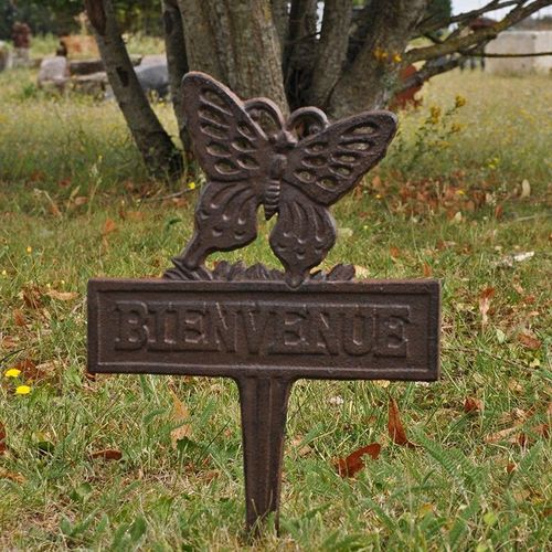 Pique Bienvenue Papillon En Fonte