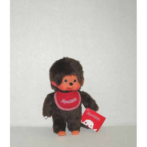 Kiki Bavoir Rouge Peluche Toute Douce Monchhichi 17cm