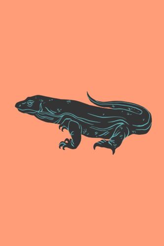 Notebook: Komodo Dragon Inspired Lined Notebook